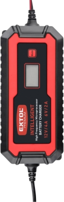 EXTOL PREMIUM autonabíječka 9stupňová, řízená mikroprocesorem, 12V/6V, 4A - 8897302