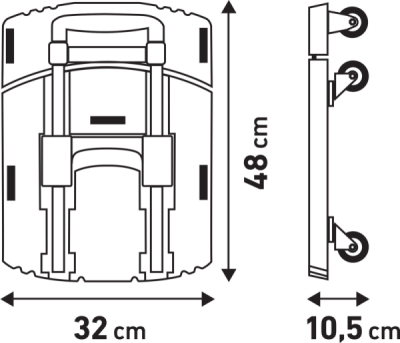 EXTOL PREMIUM 8856009 vozík skládací, nosnost až 200kg/6koleček