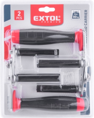 EXTOL PREMIUM 8863108 nosič desek kovový, sada 2ks, nosnost až 80kg/pár