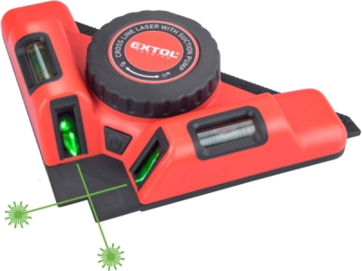 EXTOL PREMIUM 8823303 laser zelený-úhelník 90°, s elektr. přísavným modulem