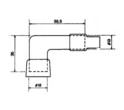 Koncovka zapalovací svíčky NGK 8051 LB05F (708.50.04)