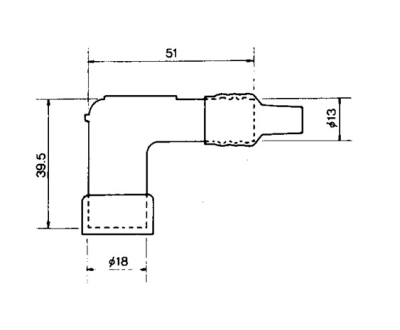 Koncovka zapalovací svíčky NGK 8060 LD05F (708.51.03)