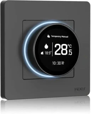 MOES ZigBee Star Ring inteligentní termostat, GC verze pro plynový kotel, šedý