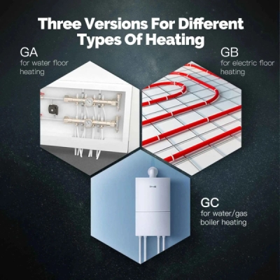 MOES ZigBee Star Ring inteligentní termostat, GC verze pro plynový kotel, šedý