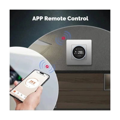 MOES ZigBee Star Ring inteligentní termostat, GC verze pro plynový kotel, šedý