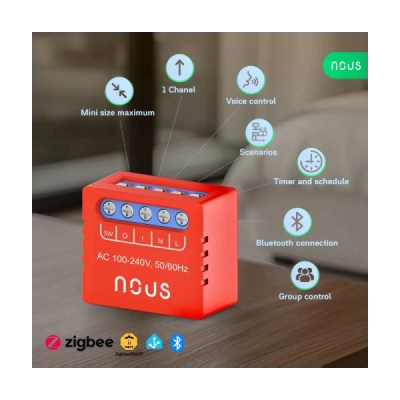 Nous B6Z ZigBee MINI Smart spínací modul (1 kanál, bez měření spotřeby)