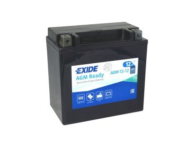 Motobaterie Exide Bike AGM Ready 12V, 12Ah, AGM12-12
