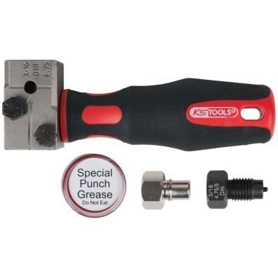 Souprava univerzální obrubovačky na brzdové vedení FLAREFIXeco 4,75 mm KS TOOLS 122.1215 4 dílná