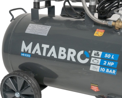 AKČNÝ SET SETMB-K202, Bezolejový kompresor 50l, 230V, 2 piesty s príslušenstvom | 2000W | Matabro