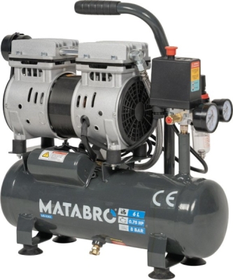 AKČNÍ SET SETMB-K201, Bezolejový kompresor 6l, 230V, 2 písty s příslušenstvím | 550W | Matabro