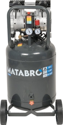 Matabro MB-K207, Bezolejový vertikálny kompresor 50l, 230V, 2 piesty, 2000W | 10 BAR