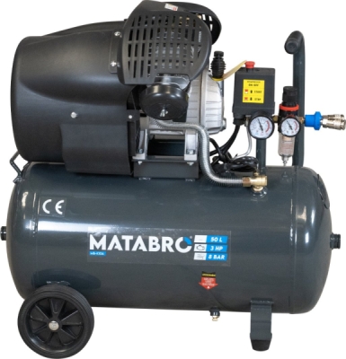 AKČNÍ SET SETMB-K106, Olejový kompresor 50l, 230V s odlučovačem a příslušenstvím | 3500W | Matabro
