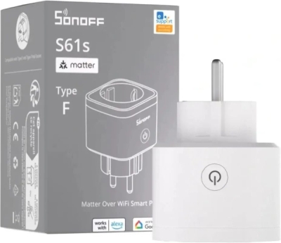 SONOFF S61sTPF iPlug Gen2 chytrá zásuvka s měřením spotřeby energie (Matter přes Wi-Fi)