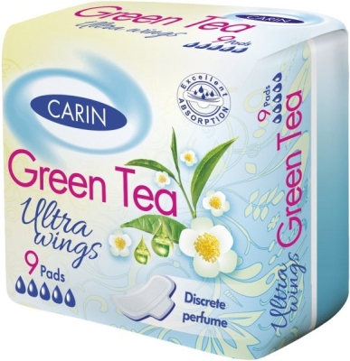 Carine ultra wings Green Tea 9 ks