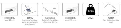Rukojeti PUIG RADIKAL 8191V zelená 123mm