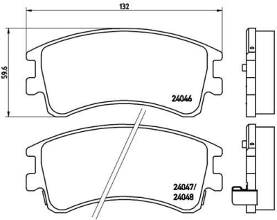 Sada brzdových destiček, kotoučová brzda BREMBO P 49 032