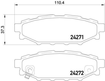 Sada brzdových destiček, kotoučová brzda BREMBO P 78 020