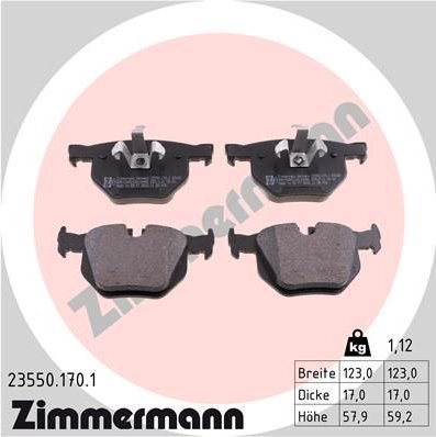 Sada brzdových destiček, kotoučová brzda ZIMMERMANN 23550.170.1