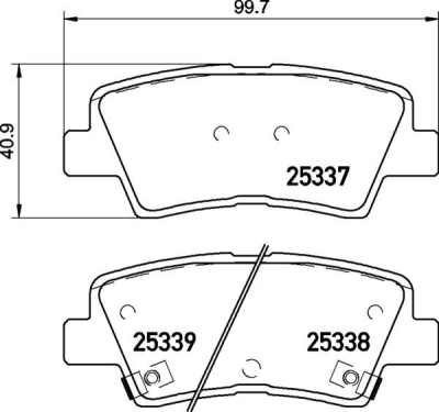 Sada brzdových destiček, kotoučová brzda BREMBO P 30 094