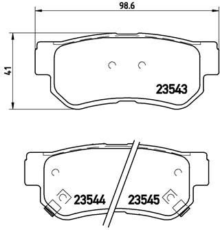 Sada brzdových destiček, kotoučová brzda BREMBO P 30 014