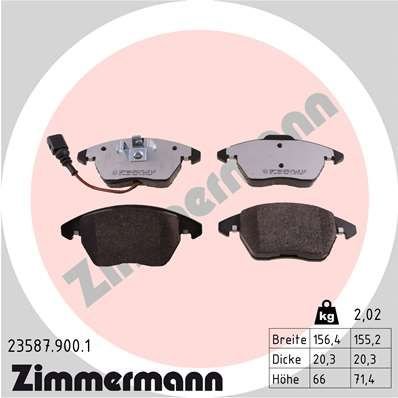 Sada brzdových destiček, kotoučová brzda ZIMMERMANN rd:z 23587.900