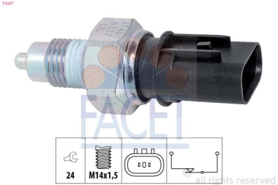 Spínač, světlo zpátečky FACET Made in Italy - OE Equivalent 7.6327