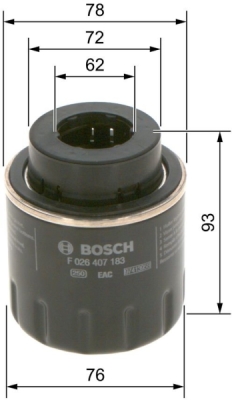 Olejový filtr BOSCH F 026 407 183/116