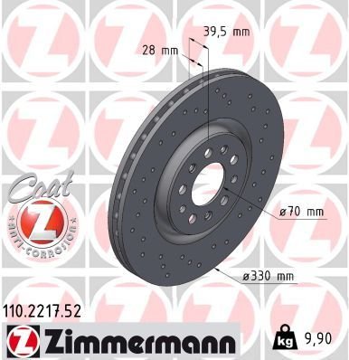 Brzdový kotouč ZIMMERMANN SPORT COAT Z 110.2217.52