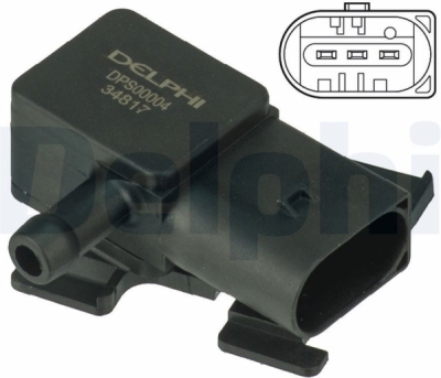 Senzor, tlak výfukového plynu DELPHI DPS00004