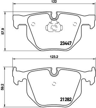 Sada brzdových destiček, kotoučová brzda BREMBO P 06 029