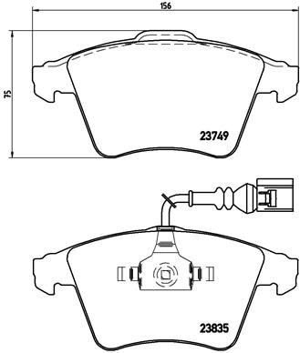 Sada brzdových destiček, kotoučová brzda BREMBO P 85 090