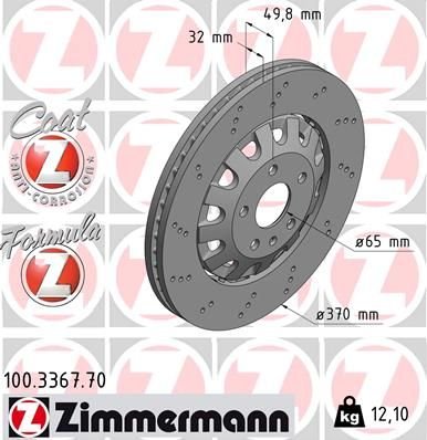 Brzdový kotouč ZIMMERMANN 100.3367.70