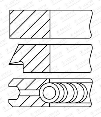 Sada pístních kroužků GOETZE ENGINE 08-148307-00