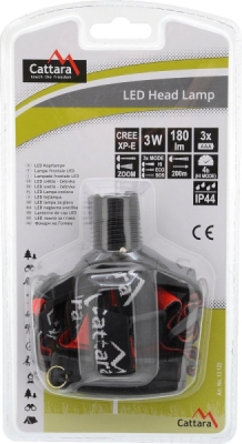Čelovka LED 180lm ZOOM Cattara 13122
