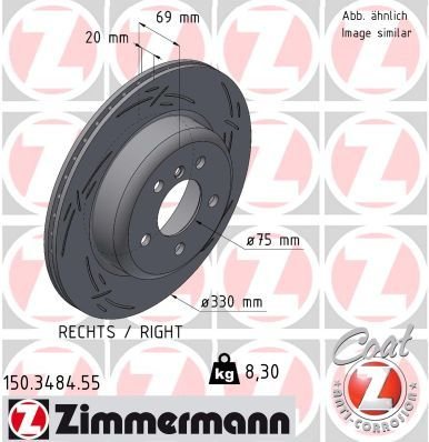 Brzdový kotouč ZIMMERMANN 150.3484.55 - bazar