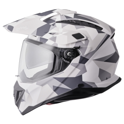 Enduro helma GMS ZG15002-M19-L ADVENTUS CAMO ZG15002 matná bílo-šedo-maskáčová L