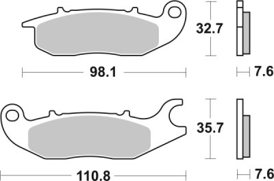 Brzdové destičky BREMBO 07HO5606 CC ROAD