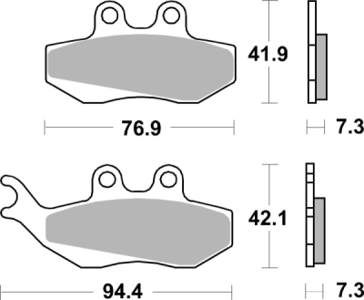 Brzdové destičky BREMBO 07012XS