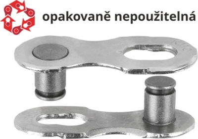 Spojka řetězu KMC 10NR EPT tm. stříbrná 2 ks na blistru, cena za balení