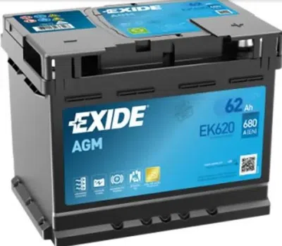 Autobaterie Exide Start-Stop AGM, 12V, 62Ah, 680A, EK620