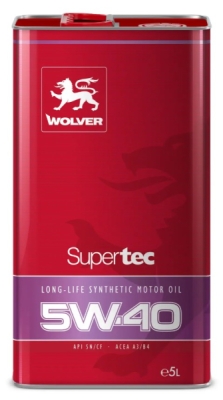 Motorový olej Wolver 5W-40 Supertec, 5L