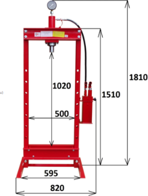 Matabro MB-P20TDP, Hydraulický lis 20 t - dvourychlostní pumpa