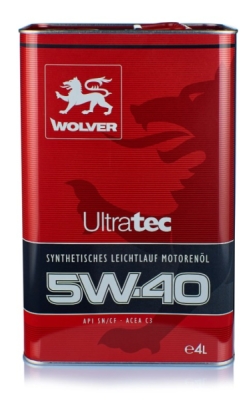 Motorový olej Wolver 5W-40 Ultratec, 4L
