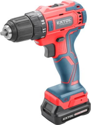 EXTOL PREMIUM vrtací šroubovák aku, BRUSHLESS, 12V Li-ion, 2Ah - 8891152