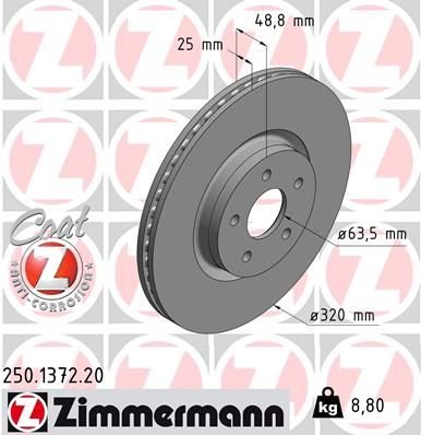 Brzdový kotouč ZIMMERMANN 250.1372.20