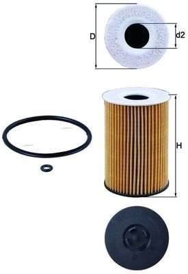 Olejový filtr MAHLE OX 787D