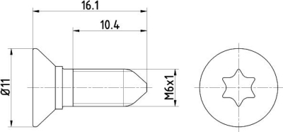 Šroub, kotouč TEXTAR TPM0008