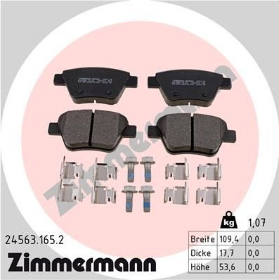 Sada brzdových destiček, kotoučová brzda ZIMMERMANN 24563.165.2