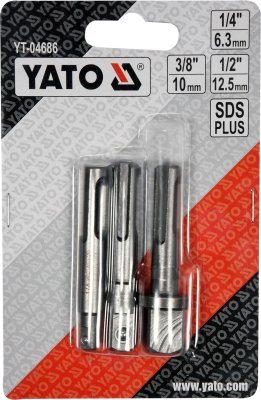 Sada adaptérů SDS+ 1/4", 3/8", 1/2" Yato YT-04686