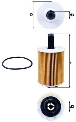Olejový filtr MAHLE OX 188D